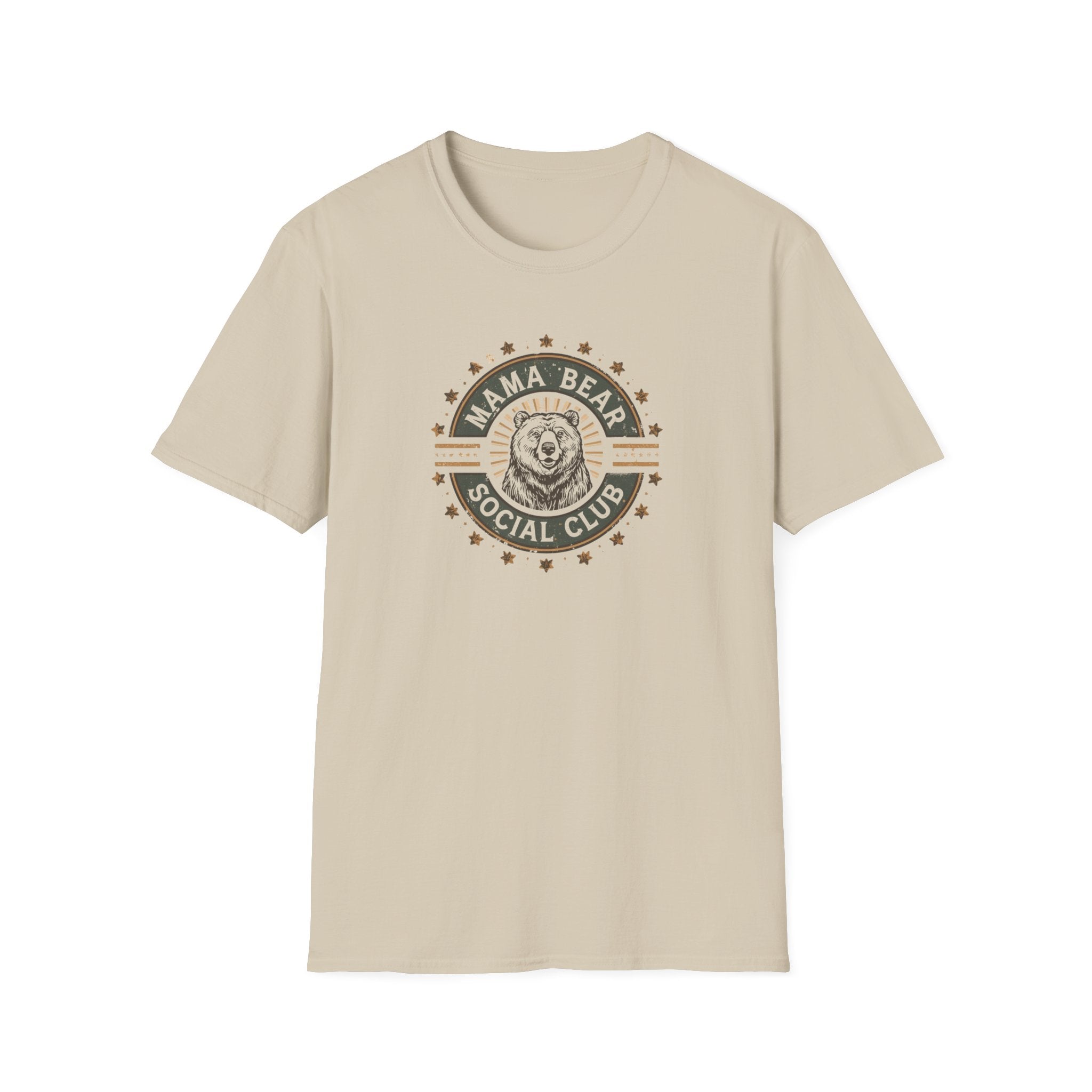 Unisex Softstyle T-Shirt, Mama Bear Shirt, Mother’s Day Gift, Mama Bear Social Club Tee, Cute Mom Shirt, Gift for Mom, Trendy Mom Graphic Tee