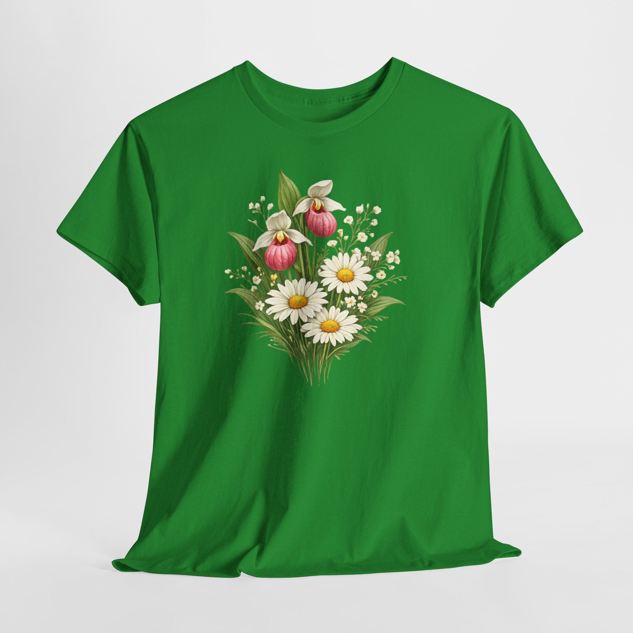 Unisex Heavy Cotton Tee, spring floral