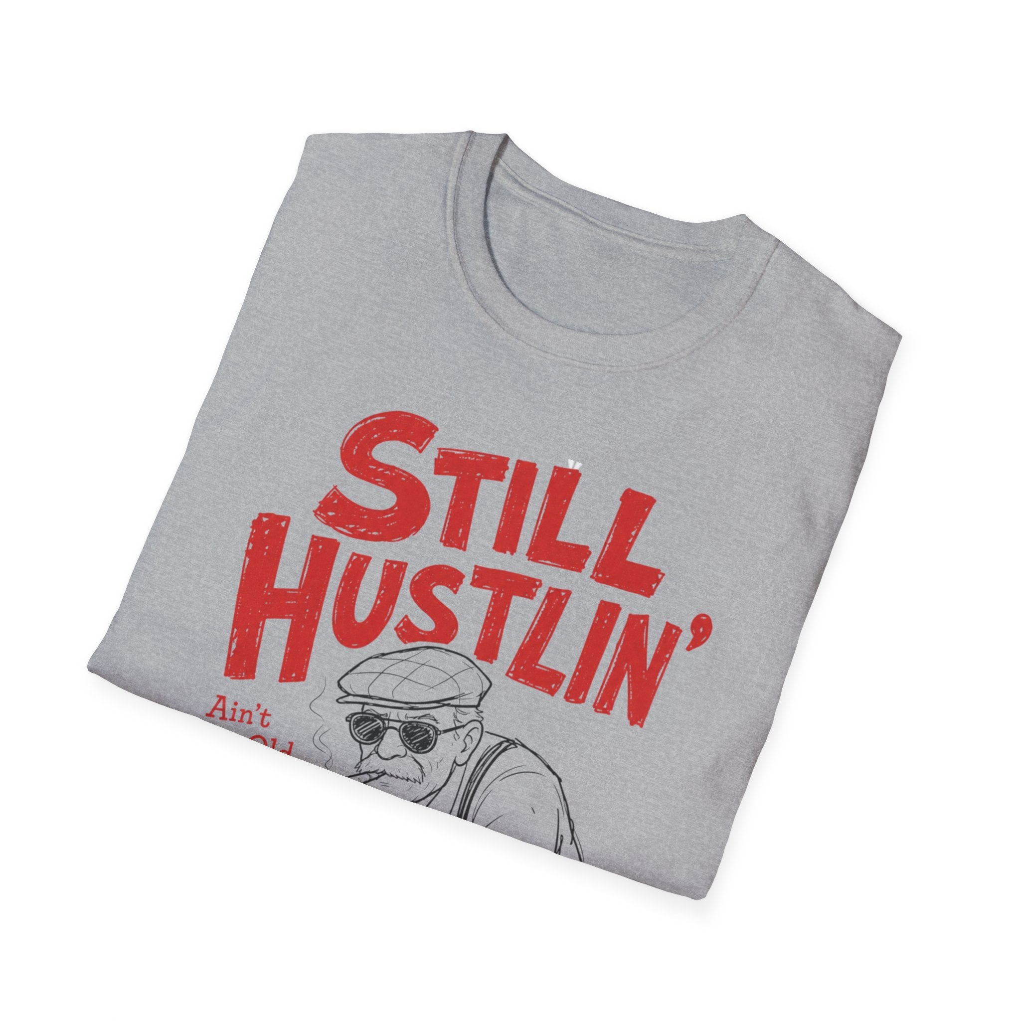 Unisex Softstyle T-Shirt, pool player still hustling