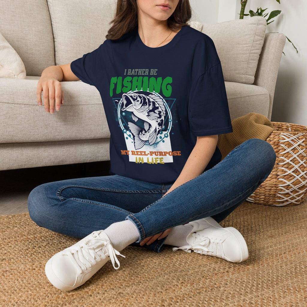Unisex Softstyle T-Shirt, I Rather be  Fishing Shirt