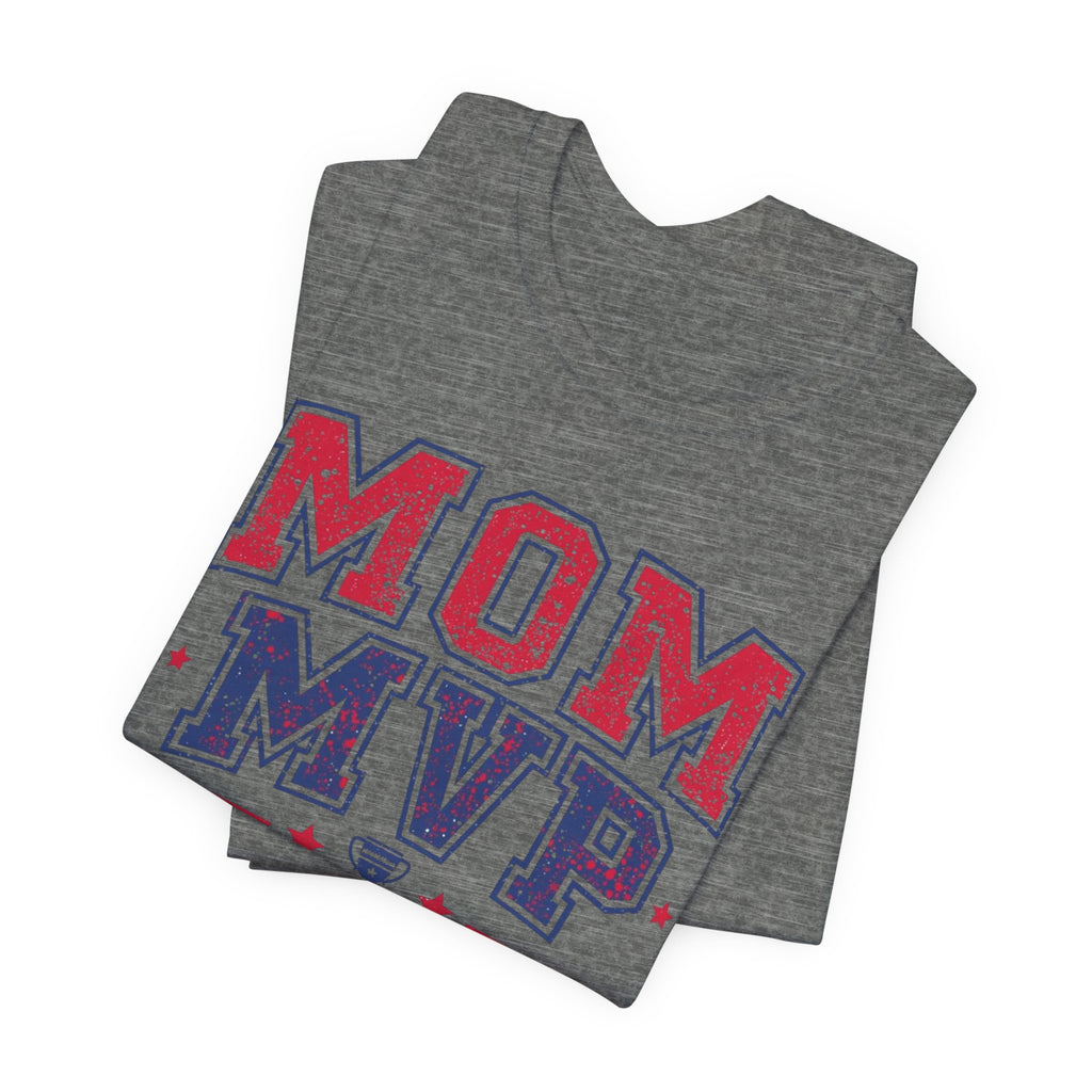 Unisex Jersey Short Sleeve Tee, Mother’s Day Mom MVP Shirt, Most Valuable Mom T-Shirt, Sports Mom Gift, Baseball Football Mom Tee, Athletic Varsity Style Shirt