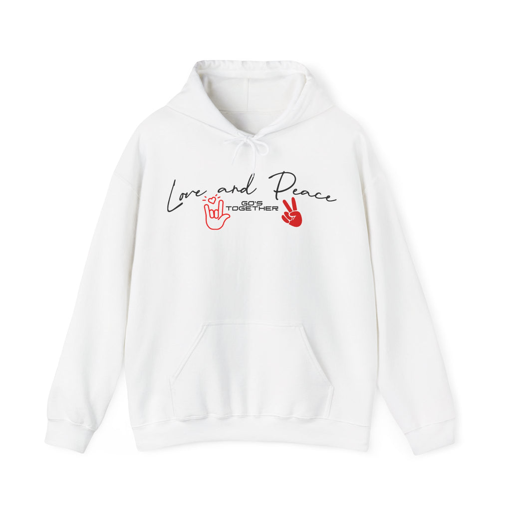 Unisex Heavy Blend™ Hooded Sweatshirt, love and peace shirt