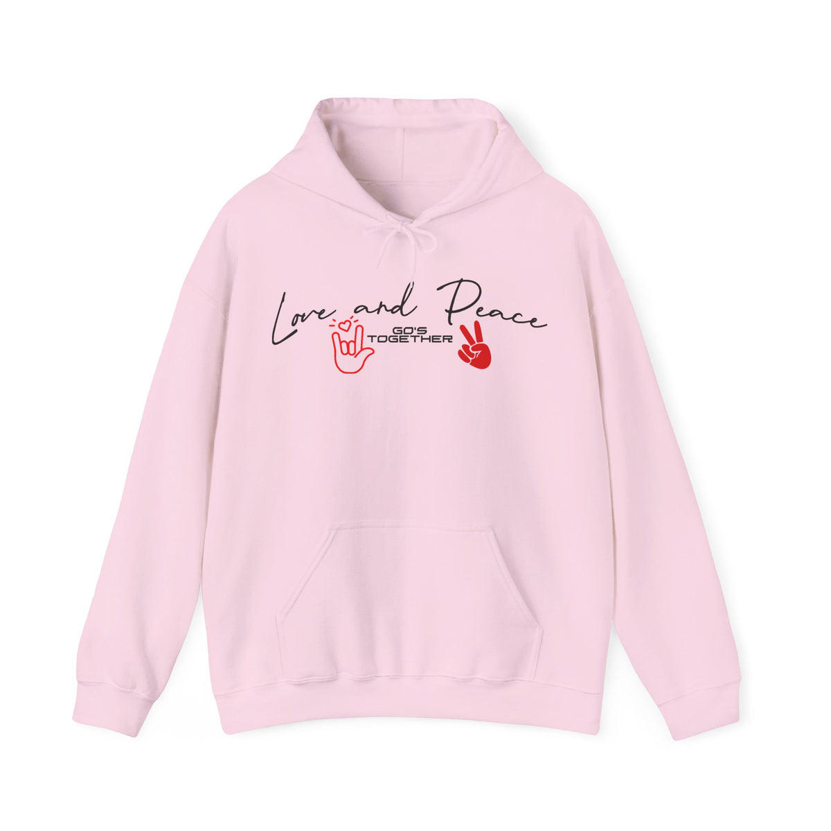 Unisex Heavy Blend™ Hooded Sweatshirt, love and peace shirt
