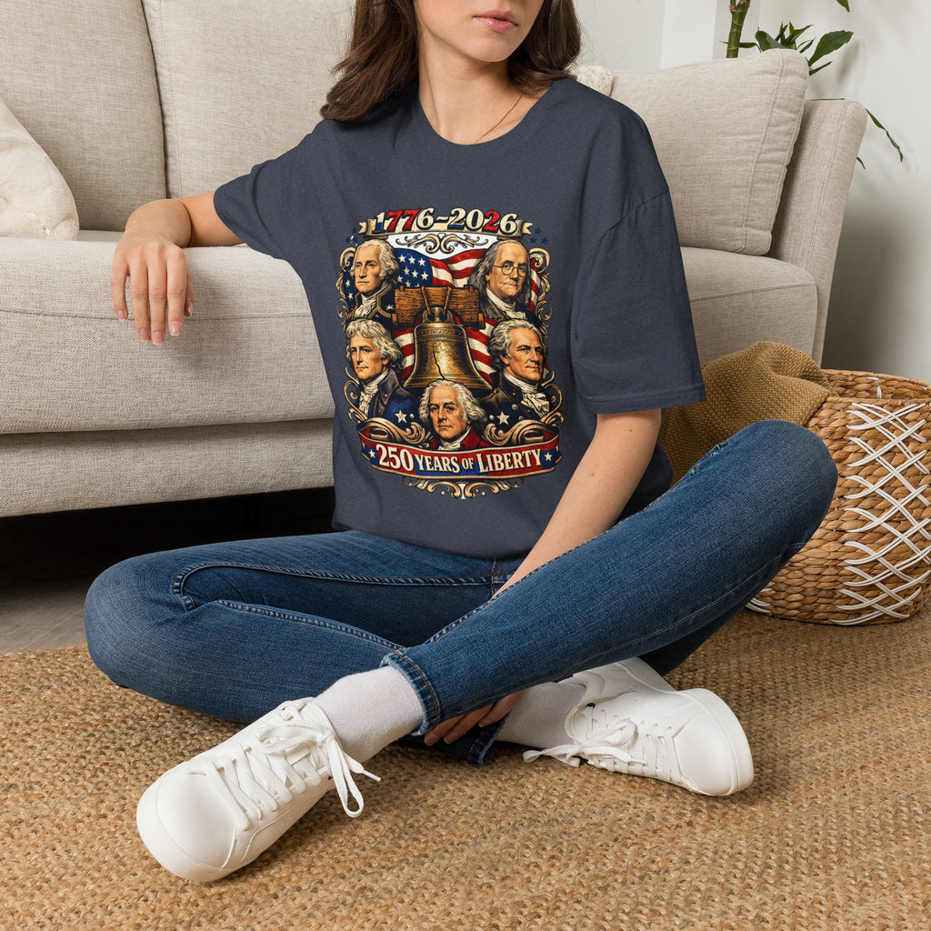 Unisex Softstyle T-Shirt, 250 Years of Liberty Shirt, Founding Fathers Tee, America 1776 2026 Patriotic T-Shirt