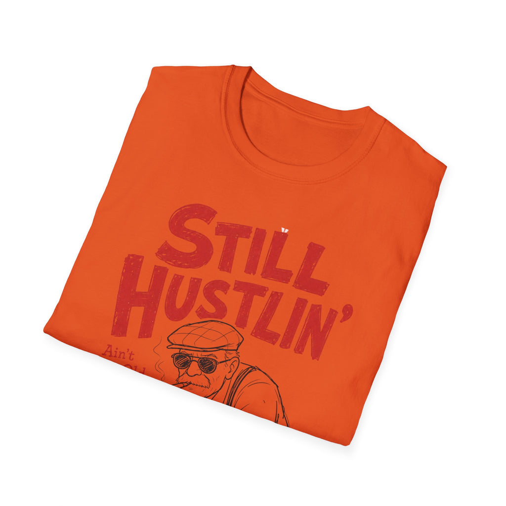 Unisex Softstyle T-Shirt, pool player still hustling