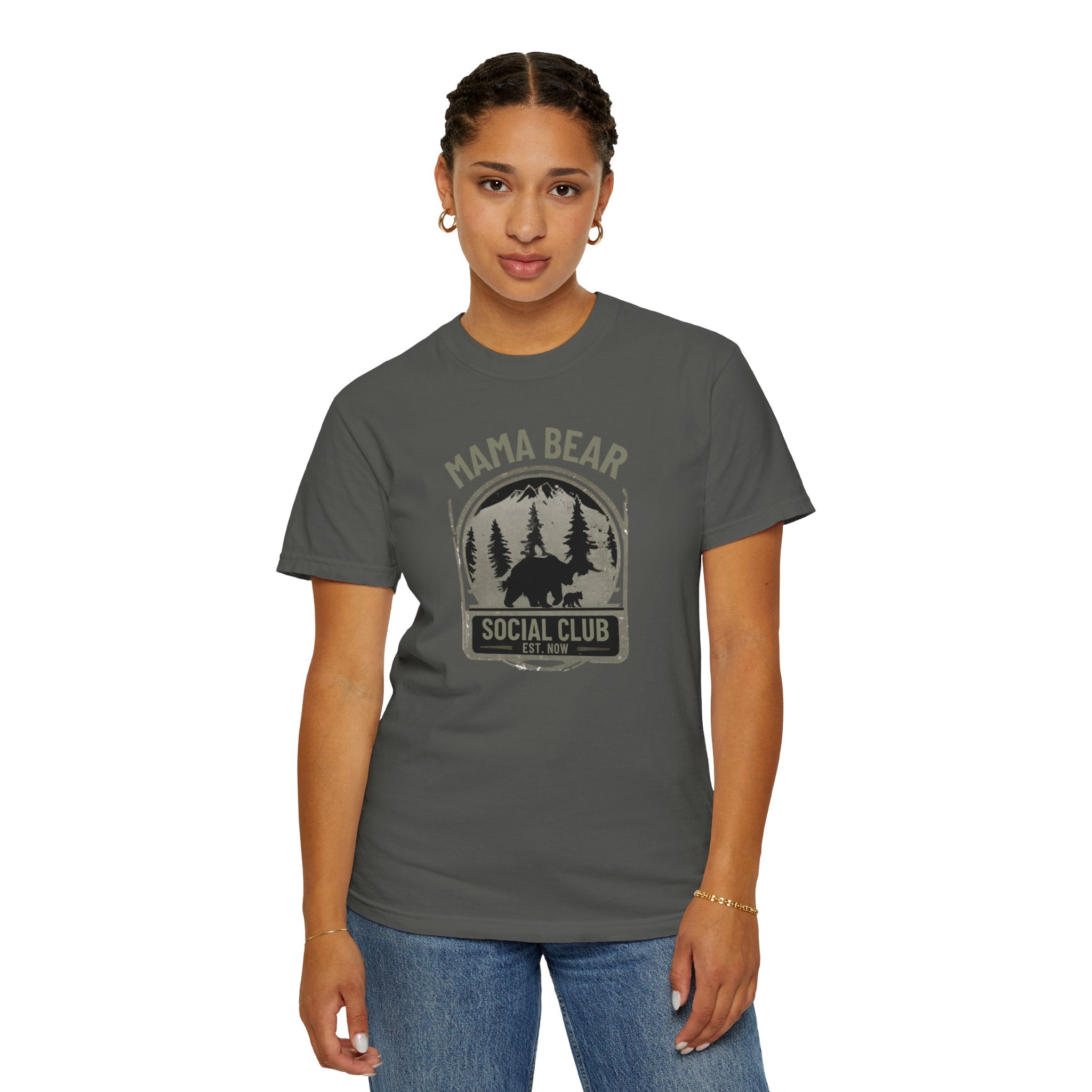 Unisex Garment-Dyed T-shirt, mama bear social club